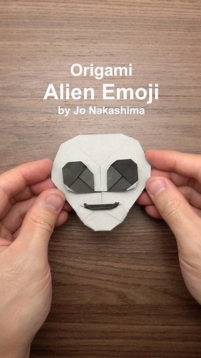 Jo Nakashima on Instagram: "Origami Alien Emoji  Designed by Jo Nakashima New video on YouTube www.youtube.com/jonakashima"