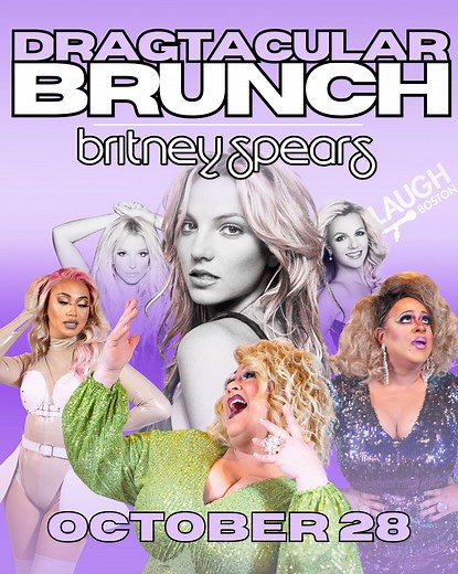 Join us for an OFFICIAL Britney Spears book release party to celebrate her brand new autobiography, The Woman in Me! Your ticket to this event comes with your own copy of the book ($33 value), a complimentary beverage, AND a Britney themed drag show in honor of the queen of pop herself! | Laugh Boston