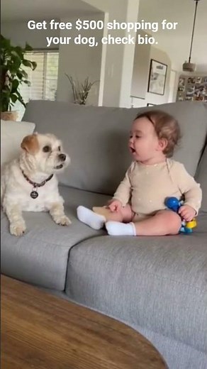 🇺🇸 baby barking session 😀 #baby #dog #doglove #doglove