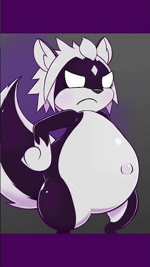 【⚠️Fart】Skunk girl bloat with her gas.