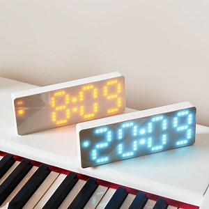 [Hot Item] Brightness Adjust Table Clock Temperature Calendar 12/24h Electronic Desktop Clock