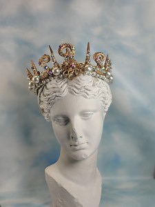 Gold Mermaid Tentacle Crown: Seashell Headband, Octopus Costume - Etsy