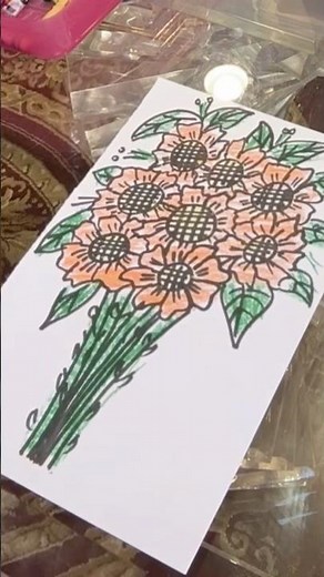 🌼 “Soothing Flower Drawing Tutorial | Sharpie + Colors Magic”