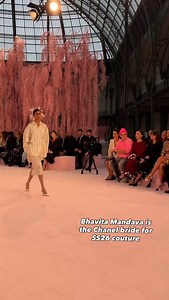 After becoming the first Indian model to open for Chanel, @bhavithamandava is back on the house’s runway, this time as @matthieu_blazy’s first Couture Bride 👰‍♀️ 💕 📹 @mariosmystidis #chanel #bhavitamandava #dazedfashiontv #indianmodel #pfw | Dazed and Confused Magazine