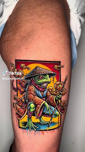 Japanese Frog Tattoo: Discover the Kaeru Warrior Art