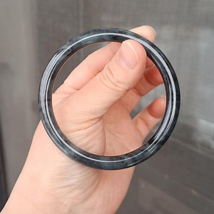 Black Burmese Jadeite Bangle – Grade A Natural Jade Jewelry, 56mm Fit Round Profile 乌鸡细圆条翡翠手镯 - Etsy Canada