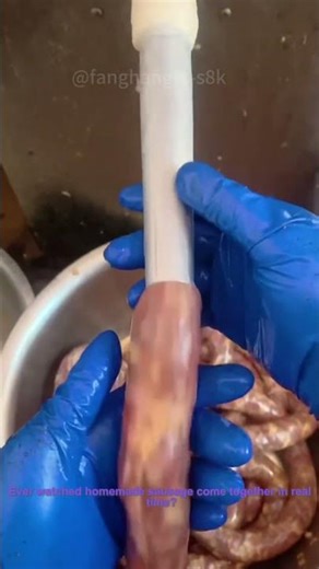Sausage Making: Stuffer Tool Fills Casing With Meat