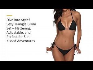 Dive into Style! Sexy Triangle Bikini Set–Flattering, Adjustable & Perfect for Sun-Kissed Adventures