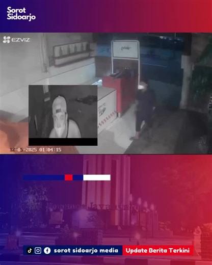 Kejadian pada dini hari jam 01.03 (5/12/25), Ciri ciri pelaku : Tangan kiri bertato Ada tato di dahi dan di sebelah mata kiri Rambut agak keriting. Lek ketemu enake dimodel yok opo?? #sorotsidoarjo #viralsidoarjo #beritasidoarjo #fypsidoarjo #sidoarjoterbaru #kabupatensidoarjo #sda #sidoarjo #malingsidoarjo | Sorot Sidoarjo
