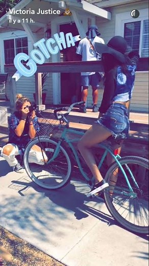 Victoria Justice phoshoot in venice Beach - snapchat - august 23 2016