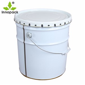 [Hot Item] 18L Round Lubricant Tin Bucket/Pail/Barrel with Metal Lid and Handle