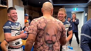 Cowboys coach Todd Payten wears footy's funniest shirt
