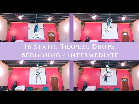 16 Trapeze Drops - Beginner / Intermediate - Butterfly, Front Salto, Catcher's Superman, Angel Drop