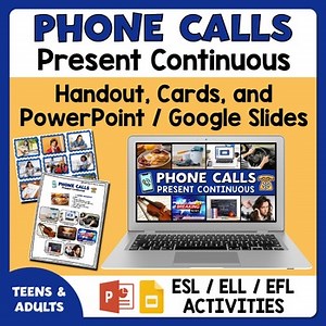 Present Continuous Speaking Activity - ESL ELL Activities for Teens and Adults
