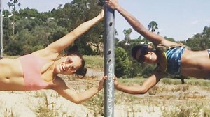 2.4K views · 93 reactions | Workout video! Watch @paulinagrana2 and I defy gravity! #Bartendaz #SanDiegoFitness #BalboaPark #Booty | Angela "Overkill" Hill | Facebook