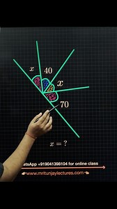 How can find angle -#angle #parallellines #geometry #maths #basics #fundamentals #math #fbreelsvideo #sharingiscaring #satmath #satexam #SATPrep #mathtutorial #LETEXAM #boardexams #mritunjaylectures | Mritunjay Lectures