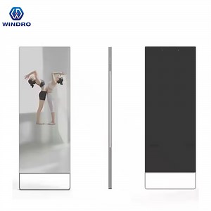 [Hot Item] Supplier, 43inch Magic Sublimation Mirror TV Glass Advertising Display Selfie Booth Fitness Mirror