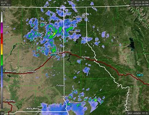 1.4K views · 40 reactions | {450PM Sunday} Radar loop is showing some scattered showers and isolated thunderstorms across the region. The stronger showers will have lightning, brief heavy rain, small hail, and gusts to 40 mph. | US National Weather Service Spokane Washington | Facebook