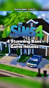 4 base game houses in The Sims 4 that actually look good outside AND inside! 👀✨ can you find the hidden ✨? #thesims4 #sims4 #simstok #glimmersimmer #sims4mods