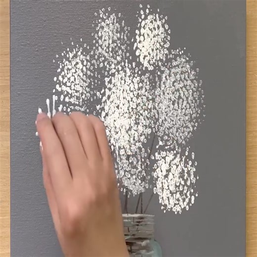 518K views · 4.2K reactions | Drawing a Flower Vase / Acrylic Painting Technique / Painting Hydrangeas | Acrylic Painting Techniques | Facebook