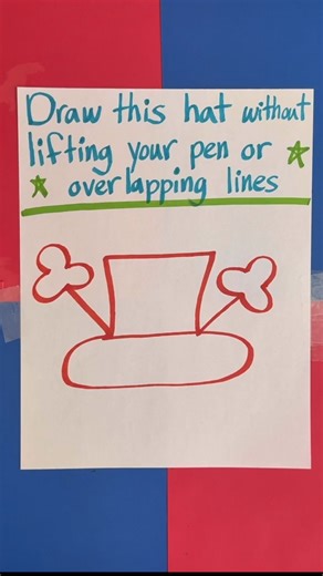 6.1K views | Can you draw that hat without lifting your pen or overlapping lines? | The Puzzle Couple | Facebook