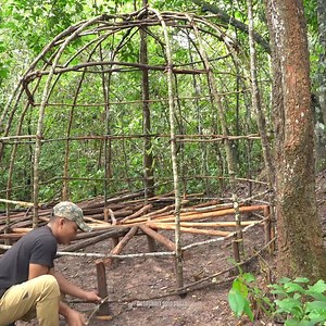 5.9K views · 81 reactions | Bushcraft Solo In Jungle Building Forest Mud Camping | متنزه مدينة الضباب | Facebook