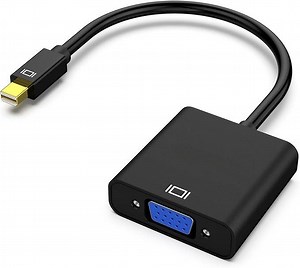 [Hot Item] Black Female Adaptor Golden Top Mini DisplayPort Male To VGA Female Adapter