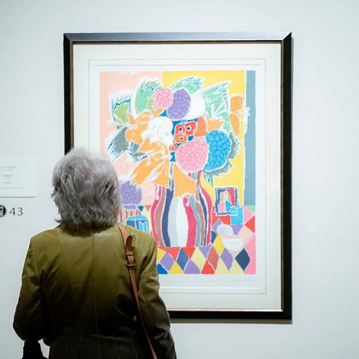 Gloria Vanderbilt was a passionate designer and artist. "Gloria Vanderbilt: An Artful Life" features her artwork, photographs of her by notable photographers, and memorabilia documenting her association with the Huntsville Museum of Art. View this stunning exhibition now! | Huntsville Museum of Art