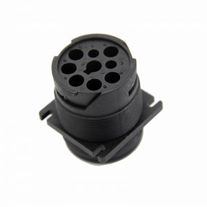 [Hot Item] J1939 9pin Type1 Female Black Connector for Can Bus Diagnostic Waterproof Auto Connector