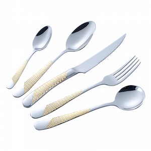 [Hot Item] Luxury Gold Plated Stainless Steel Cutlery Set