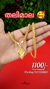 Rs1100/- Goldplated 24 Inch Chain With Thali 24 Inch Chain Only 1050/- Thali Only 225/- 91 7012238981, 7907357782, 6238153175 order @https://www.queengalaxycollections.com/ Search Code: Free shipping in India - Retail order@ DM/whatsapp - 917907357782 Order Now : www.queengalaxycollections.com #chainwiththali #goldplated #imitationgold#trendingreels #thali | Queen Galaxy Collections