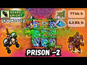 Tibia - Knight Level 1009 hunt solo Prison-2 | Ek Hunt Solo #195
