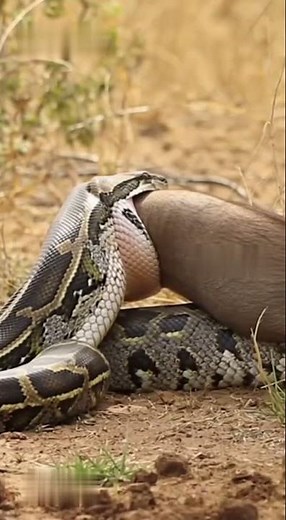 Rare Wildlife Moment: African Rock Python Swallows Wart Hog Whole! 🐍💥
