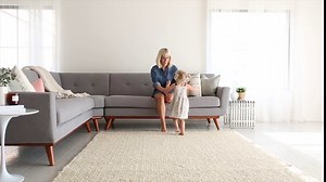 Modway Engage Mid-Century Modern Upholstered Fabric Ottoman in Citrus