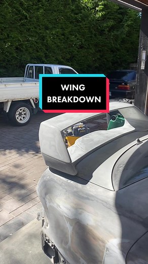 Breaking down a STI wing for paint! #subaru #widebody #wing #spoiler #jdm #gc8 #wrx #subie #cartok #carsoftiktok #cartoks #sti #diy #paintjob #mechanic #car #cars #cartiktok