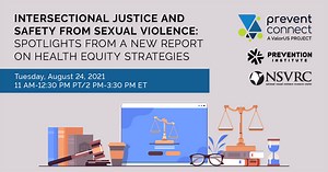 Intersectional justice and safety from sexual violence: Spotlights from a new report on health equity strategies