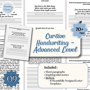 Adults Handwriting Practice Sheets Cursive Writing Worksheets Cursive Handwriting Practice Sheets Printable Kindergarten Writing Worksheets - Etsy