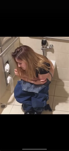Girl Sitting On Toilet Part 1