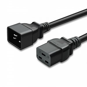 [Hot Item] Factory IEC320 16A 250V 3 Pin Plug C19 to C20 Computer Power Cable