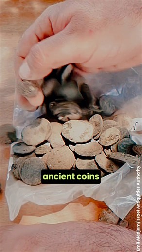 6.3K views · 286 reactions | Imagine uncovering ancient coins, untouched for 1,650 years, in the city of Lod!  Archaeologists recently unearthed 94 of these silver and bronze treasures at a site once used by Talmudic sages. Witness this breathtaking revelation of Jewish history, brought to light before our very eyes. ️✨ | ISRAEL21c | Facebook