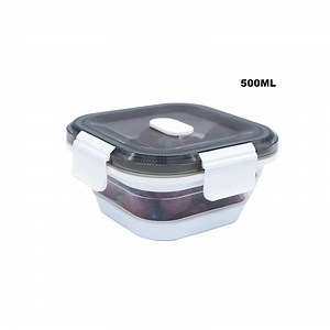 [Hot Item] 500ml Square Custom Collapsible Children Lunch Box Set Clear Food Container