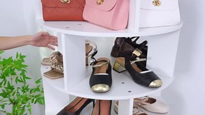 Aheaplus Rotating Shoe Rack Tower, 7-Tier Spinning Shoe Rack 360 Revolving Shoe Rack Organizer for Closet, Display Round Storage Carousel Shoes Closet Organization, Black