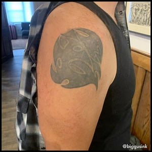 2.9K views · 181 reactions | Time for this tribal cover up of a cover up to go!Thanks David for making the long trip from Buffalo to @empirestatestudio we appreciate it! For future guest spots or appointments please email me biggusink@gmail.com | BIG GUS INK | Facebook