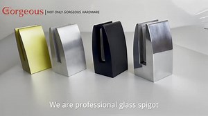 Aluminum Spigot Glass Railing Balustrades Handrails System Glass Clamp Clips Support Bracket Hardware for Balcony Fences