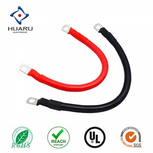 [Hot Item] Battery 2 Ring Copper Terminal Lugs with Connect Cable 8AWG 6AWG Sc