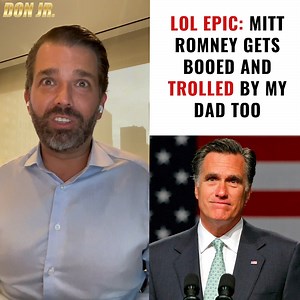 Lol Epic: Mitt Romney Gets Booed And Trolled By My Dad Too You hate to see it, folks. | Donald Trump Jr.