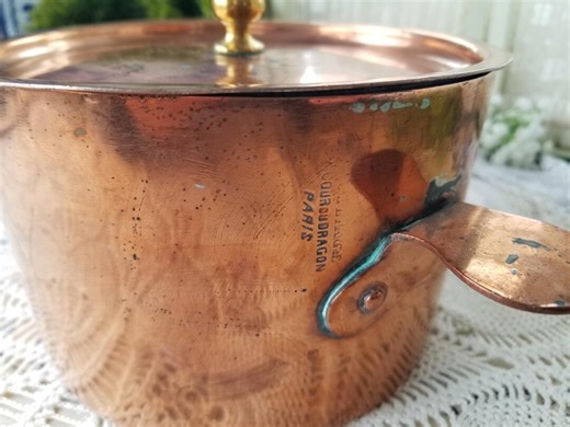 Add This Antique Tinned Copper Stock Pot to Your French Country Kitchen Copper Cookware. This Small Parisian Copper Stock Pot is Versatile. - Etsy