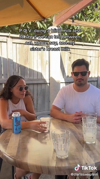 so we tried my sister’s breast milk