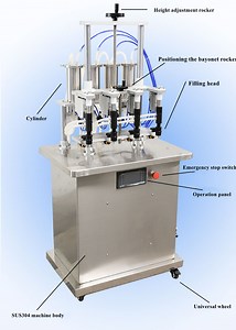 [Hot Item] Four Heads Perfume Filling Machine Semi-Auto Vacuum Perfume Dosing Machine