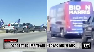 Cops let the Trump Train harass a Biden Bus. | Indisputable with Dr. Rashad Richey